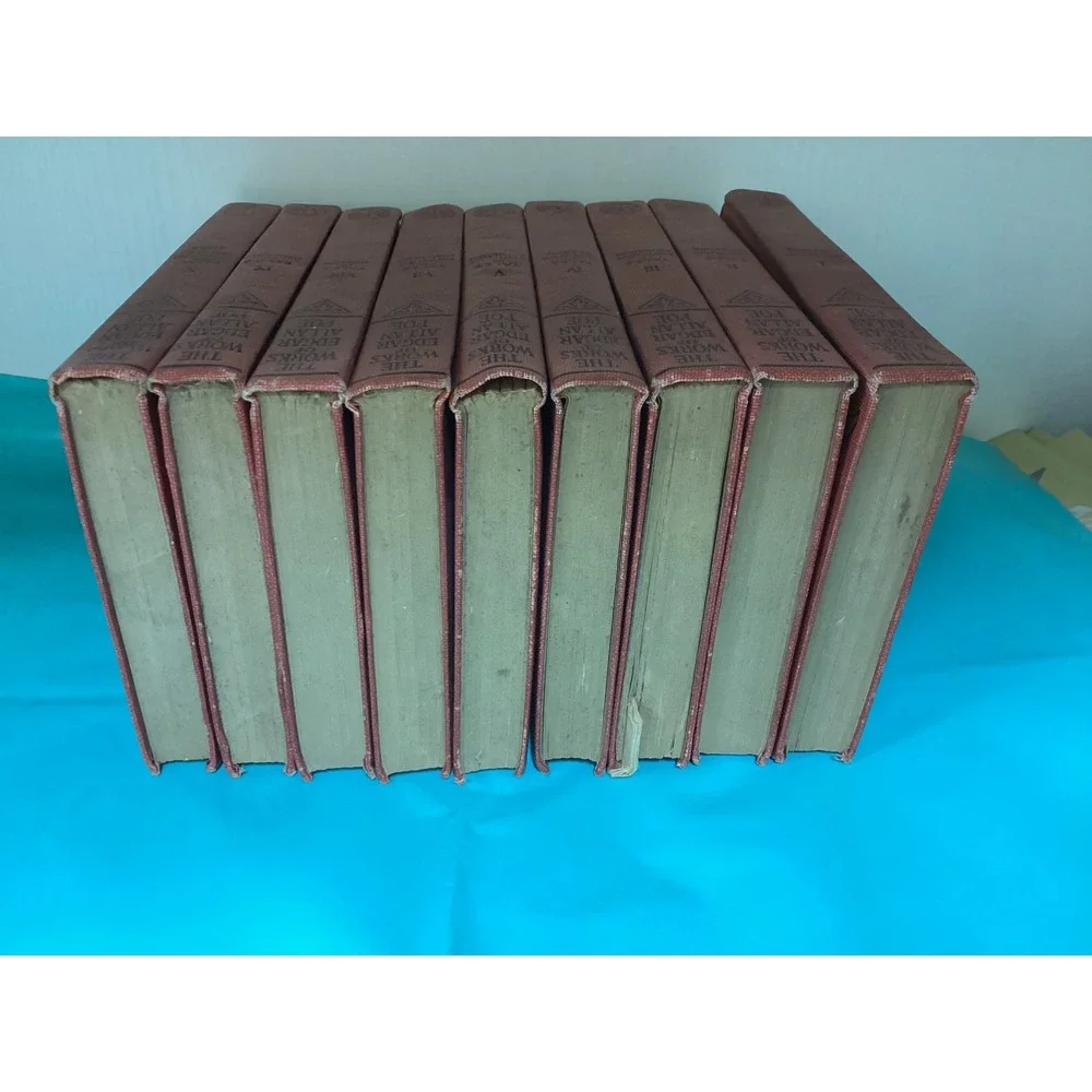 The Works of Edgar Allan Poe 1904 Funk & Wagnalls 9 of 10 Volume Set, Antique